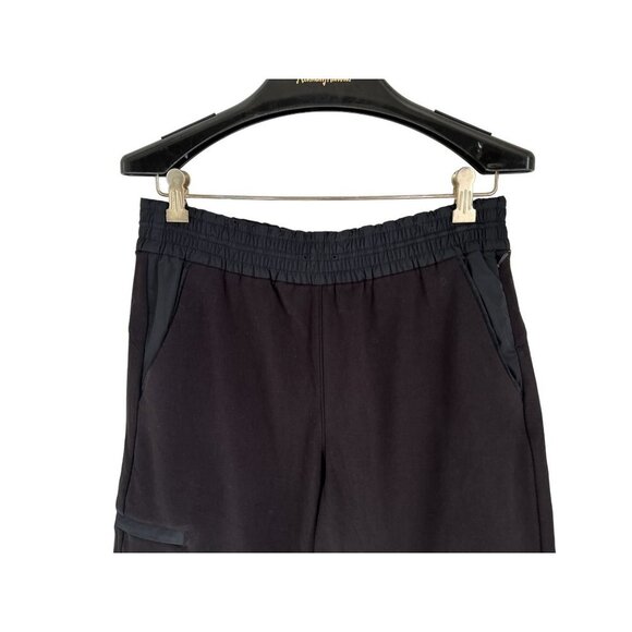 ATHLETA Black Wide Leg Pants Athletic Joggers Pockets Black Size Med - Picture 2 of 9